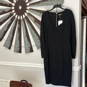 Crest Black Long Sleeve Women's Dress